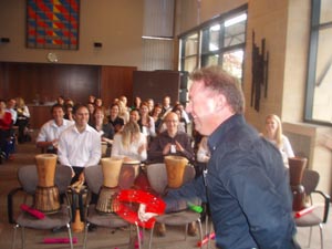 KPMG Team Building Interactive Motivational Drumming event Aitken Hill, Melbourne